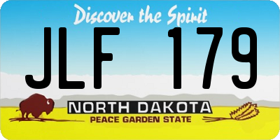 ND license plate JLF179