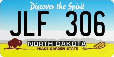 ND license plate JLF306