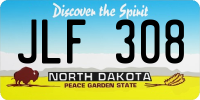 ND license plate JLF308