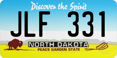 ND license plate JLF331
