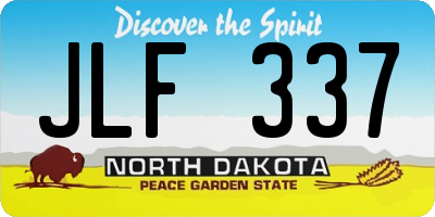 ND license plate JLF337