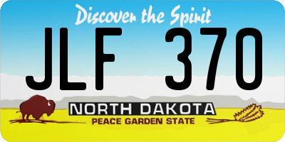 ND license plate JLF370