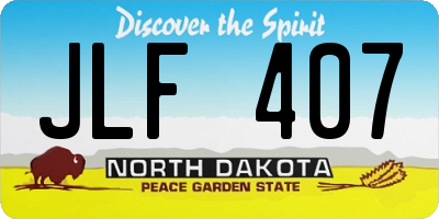 ND license plate JLF407