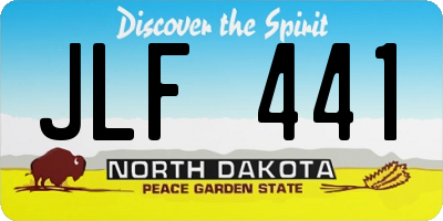 ND license plate JLF441