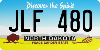 ND license plate JLF480
