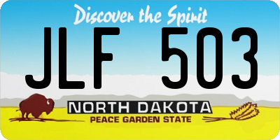 ND license plate JLF503