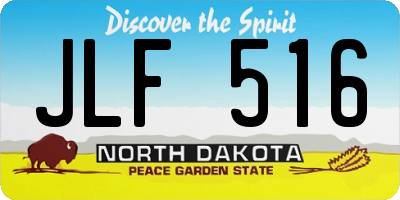 ND license plate JLF516