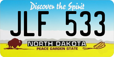 ND license plate JLF533