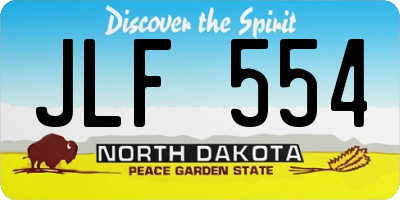ND license plate JLF554