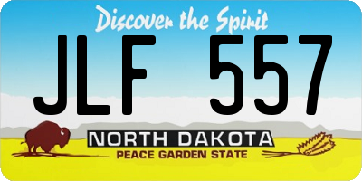 ND license plate JLF557