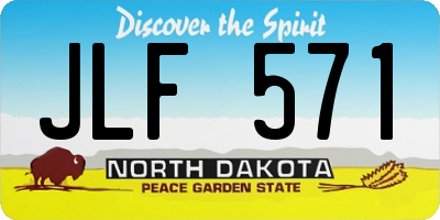 ND license plate JLF571