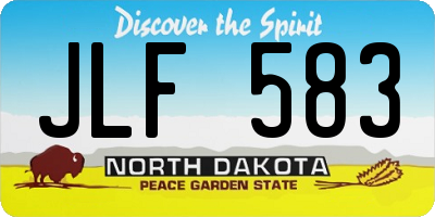 ND license plate JLF583