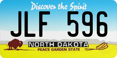 ND license plate JLF596