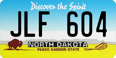 ND license plate JLF604