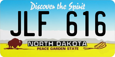 ND license plate JLF616