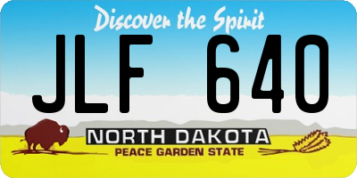 ND license plate JLF640