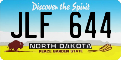 ND license plate JLF644