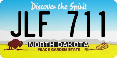 ND license plate JLF711