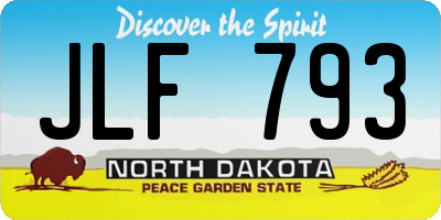 ND license plate JLF793