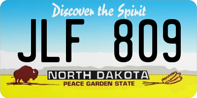 ND license plate JLF809