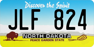 ND license plate JLF824
