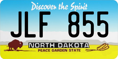 ND license plate JLF855
