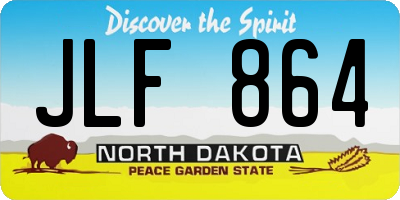 ND license plate JLF864