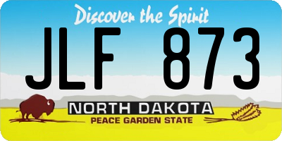 ND license plate JLF873