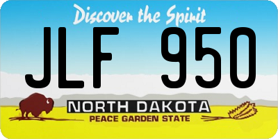 ND license plate JLF950