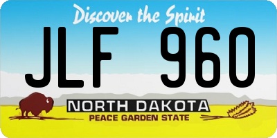 ND license plate JLF960