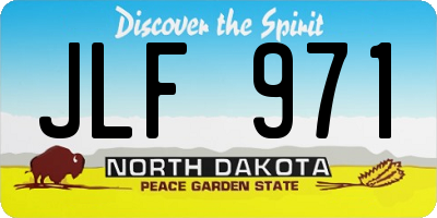 ND license plate JLF971