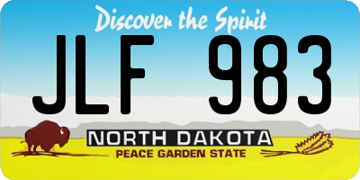 ND license plate JLF983