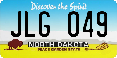ND license plate JLG049