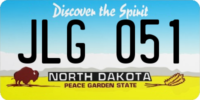 ND license plate JLG051