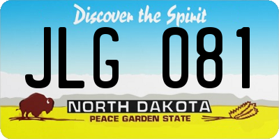ND license plate JLG081