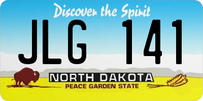 ND license plate JLG141
