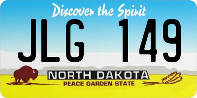 ND license plate JLG149