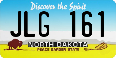 ND license plate JLG161