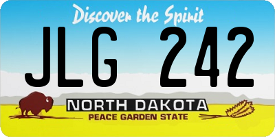 ND license plate JLG242
