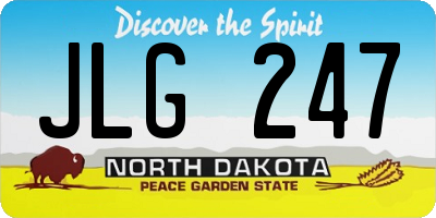ND license plate JLG247