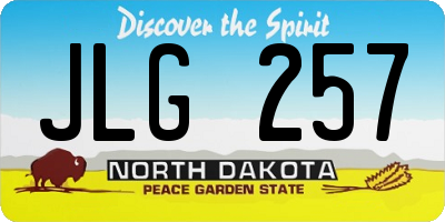 ND license plate JLG257