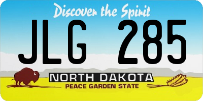 ND license plate JLG285