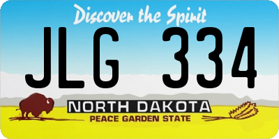 ND license plate JLG334