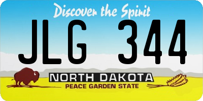 ND license plate JLG344