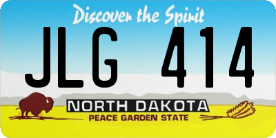 ND license plate JLG414