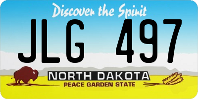 ND license plate JLG497