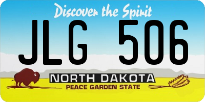 ND license plate JLG506