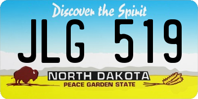 ND license plate JLG519