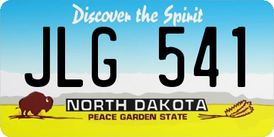 ND license plate JLG541