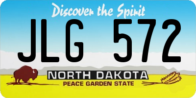ND license plate JLG572